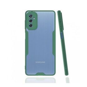 BSSM Samsung Galaxy M52 5G Platin Silikon Yeşil Kılıf