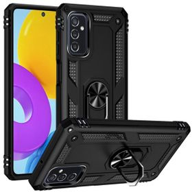BSSM Samsung Galaxy M52 5G Sofya Yüzüklü Silikon Kapak Siyah Kılıf
