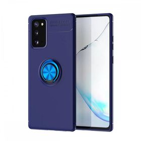 BSSM Samsung Galaxy Note 20 Range Yüzüklü Mavi Silikon Kılıf