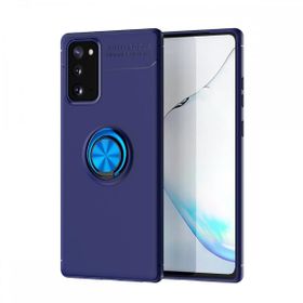 BSSM Samsung Galaxy Note 20 Range Yüzüklü Mavi Silikon Kılıf