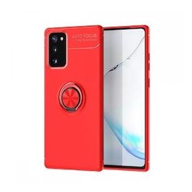 BSSM Samsung Galaxy Note 20 Range Yüzüklü Silikon Kırmızı Kılıf
