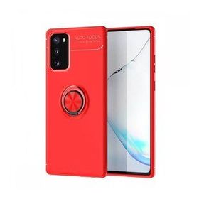 BSSM Samsung Galaxy Note 20 Range Yüzüklü Silikon Kırmızı Kılıf