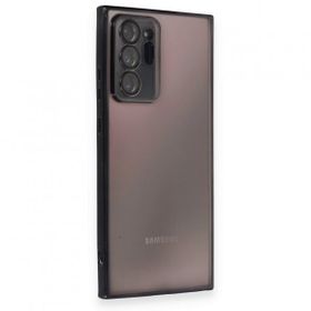 BSSM Samsung Galaxy Note 20 Ultra Razer Lensli Silikon Siyah Kılıf