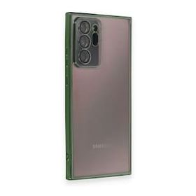 BSSM Samsung Galaxy Note 20 Ultra Razer Lensli Silikon Yeşil Kılıf