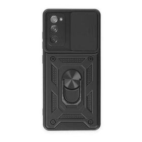 BSSM Samsung Galaxy S20 FE Pars Lens Yüzüklü Silikon Siyah Kılıf