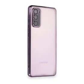 BSSM Samsung Galaxy S20 FE Razer Lensli Silikon Mor Cep Telefonu Kılıfı