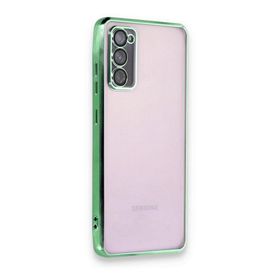 BSSM Samsung Galaxy S20 FE Razer Lensli Silikon Yeşil Cep Telefonu Kılıfı