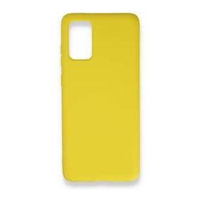 BSSM Samsung Galaxy S20 Plus Nano İçi Kadife Silikon Sarı Kılıf