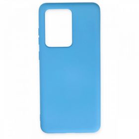 BSSM Samsung Galaxy S20 Ultra Nano İçi Kadife Mavi Silikon Kılıf