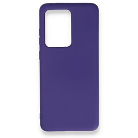 BSSM Samsung Galaxy S20 Ultra Nano İçi Kadife Silikon Mor Kılıf