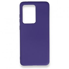 BSSM Samsung Galaxy S20 Ultra Nano İçi Kadife Silikon Mor Kılıf