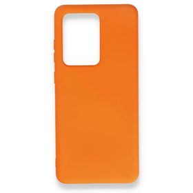 BSSM Samsung Galaxy S20 Ultra Nano İçi Kadife Silikon Turuncu Kılıf