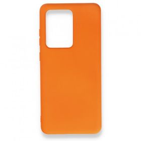 BSSM Samsung Galaxy S20 Ultra Nano İçi Kadife Silikon Turuncu Kılıf