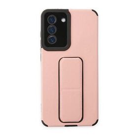 BSSM Samsung Galaxy S21 FE Mega Standlı Silikon Pudra Kılıf