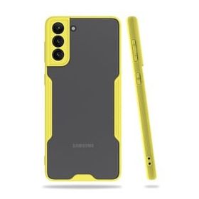 BSSM Samsung Galaxy S21 FE Platin Silikon Sarı Kılıf