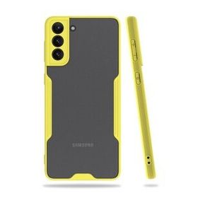 BSSM Samsung Galaxy S21 FE Platin Silikon Sarı Kılıf