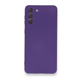 BSSM Samsung Galaxy S21 Plus Nano içi Kadife Silikon Mor Kılıf
