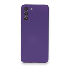 BSSM Samsung Galaxy S21 Plus Nano içi Kadife Silikon Mor Kılıf