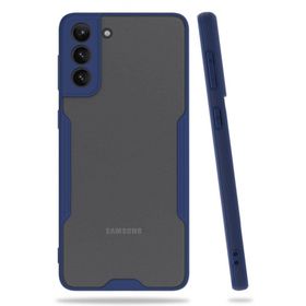 BSSM Samsung Galaxy S21 Plus Platin Silikon Lacivert Kılıf