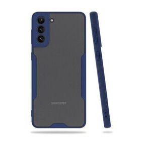 BSSM Samsung Galaxy S21 Plus Platin Silikon Lacivert Kılıf