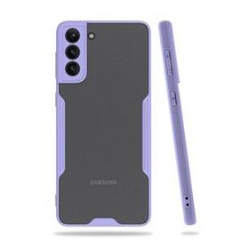 BSSM Samsung Galaxy S21 Plus Platin Silikon Lila Kılıf
