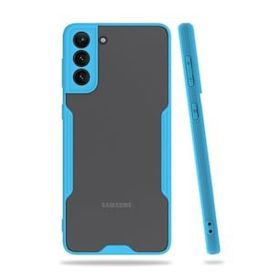 BSSM Samsung Galaxy S21 Plus Platin Silikon Mavi Kılıf