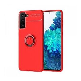 BSSM Samsung Galaxy S21 Plus Range Yüzüklü Silikon Kırmızı Kılıf
