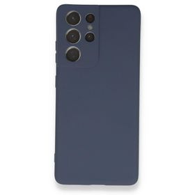 BSSM Samsung Galaxy S21 Ultra Nano İçi Kadife Silikon Gri Kılıf