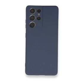 BSSM Samsung Galaxy S21 Ultra Nano İçi Kadife Silikon Gri Kılıf