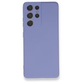 BSSM Samsung Galaxy S21 Ultra Nano İçi Kadife Silikon Lila Kılıf
