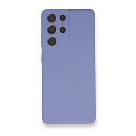 BSSM Samsung Galaxy S21 Ultra Nano İçi Kadife Silikon Lila Kılıf