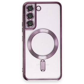BSSM Samsung Galaxy S22 Kross Magneticsafe Kapak Mor Cep Telefonu Kılıfı
