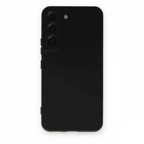 BSSM Samsung Galaxy S22 Nano İçi Kadife Silikon Siyah Kılıf