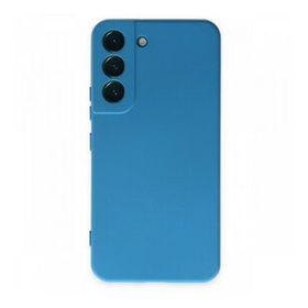 BSSM Samsung Galaxy S22 Plus Nano İçi Kadife Mavi Silikon Kılıf