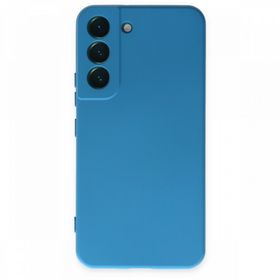 BSSM Samsung Galaxy S22 Plus Nano İçi Kadife Mavi Silikon Kılıf