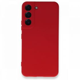 BSSM Samsung Galaxy S22 Plus Nano İçi Kadife Silikon Kırmızı Kılıf