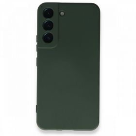 BSSM Samsung Galaxy S22 Plus Nano İçi Kadife Silikon Koyu Yeşil Kılıf