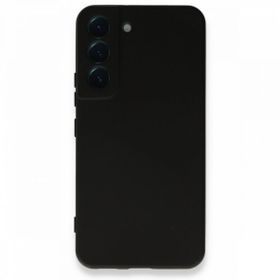 BSSM Samsung Galaxy S22 Plus Nano İçi Kadife Silikon Siyah Kılıf