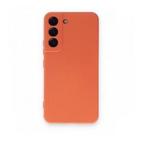 BSSM Samsung Galaxy S22 Plus Nano İçi Kadife Silikon Turuncu Kılıf