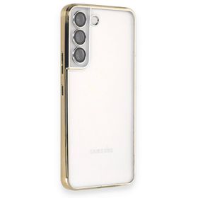 BSSM Samsung Galaxy S22 Razer Lensli Silikon Gold Kılıf