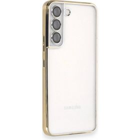 BSSM Samsung Galaxy S22 Razer Lensli Silikon Gold Kılıf