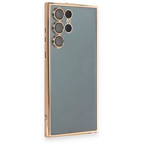 BSSM Samsung Galaxy S22 Razer Lensli Silikon Gold Kılıf