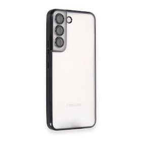 BSSM Samsung Galaxy S22 Razer Lensli Silikon Siyah Kılıf
