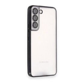 BSSM Samsung Galaxy S22 Razer Lensli Silikon Siyah Kılıf