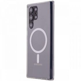 BSSM Samsung Galaxy S22 Ultra Magneticsafe Şeffaf Silikon Şeffaf Kılıf