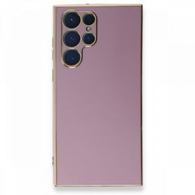 BSSM Samsung Galaxy S22 Ultra Volet Silikon Mor Kılıf