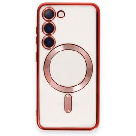 BSSM Samsung Galaxy S23 Kross Magneticsafe Kapak Kırmızı Cep Telefonu Kılıfı