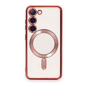 BSSM Samsung Galaxy S23 Kross Magneticsafe Kapak Kırmızı Cep Telefonu Kılıfı
