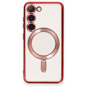 BSSM Samsung Galaxy S23 Kross Magneticsafe Kapak Kırmızı Cep Telefonu Kılıfı