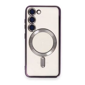 BSSM Samsung Galaxy S23 Kross Magneticsafe Kapak Mor Cep Telefonu Kılıfı
